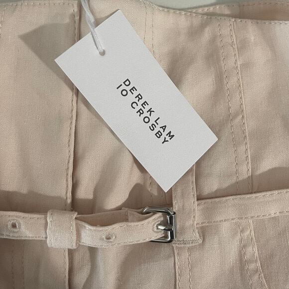 NWT Derek Lam 10 Crosby Linen Blend Bex Utility Pants Size 2 - Picture 8 of 9